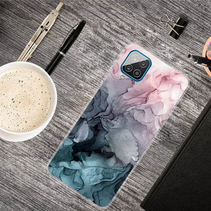 For Samsung Galaxy A12 Shockproof Anti-scratch Clear TPU Marble Pattern Printing Design Phone Cover Case
