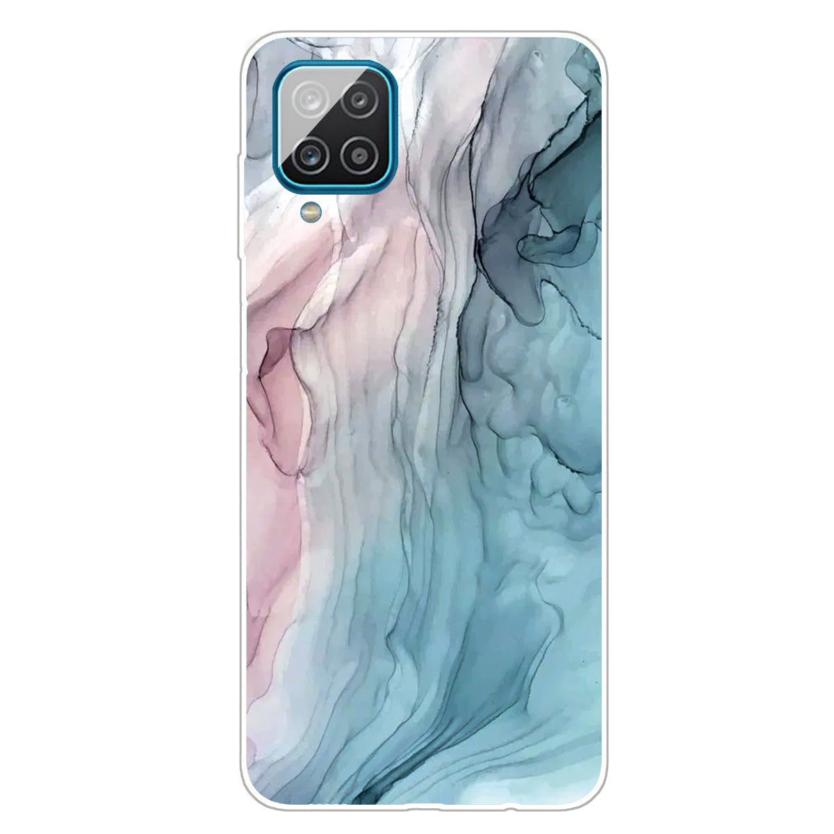 For Samsung Galaxy A12 Shockproof Anti-scratch Clear TPU Marble Pattern Printing Design Phone Cover Case