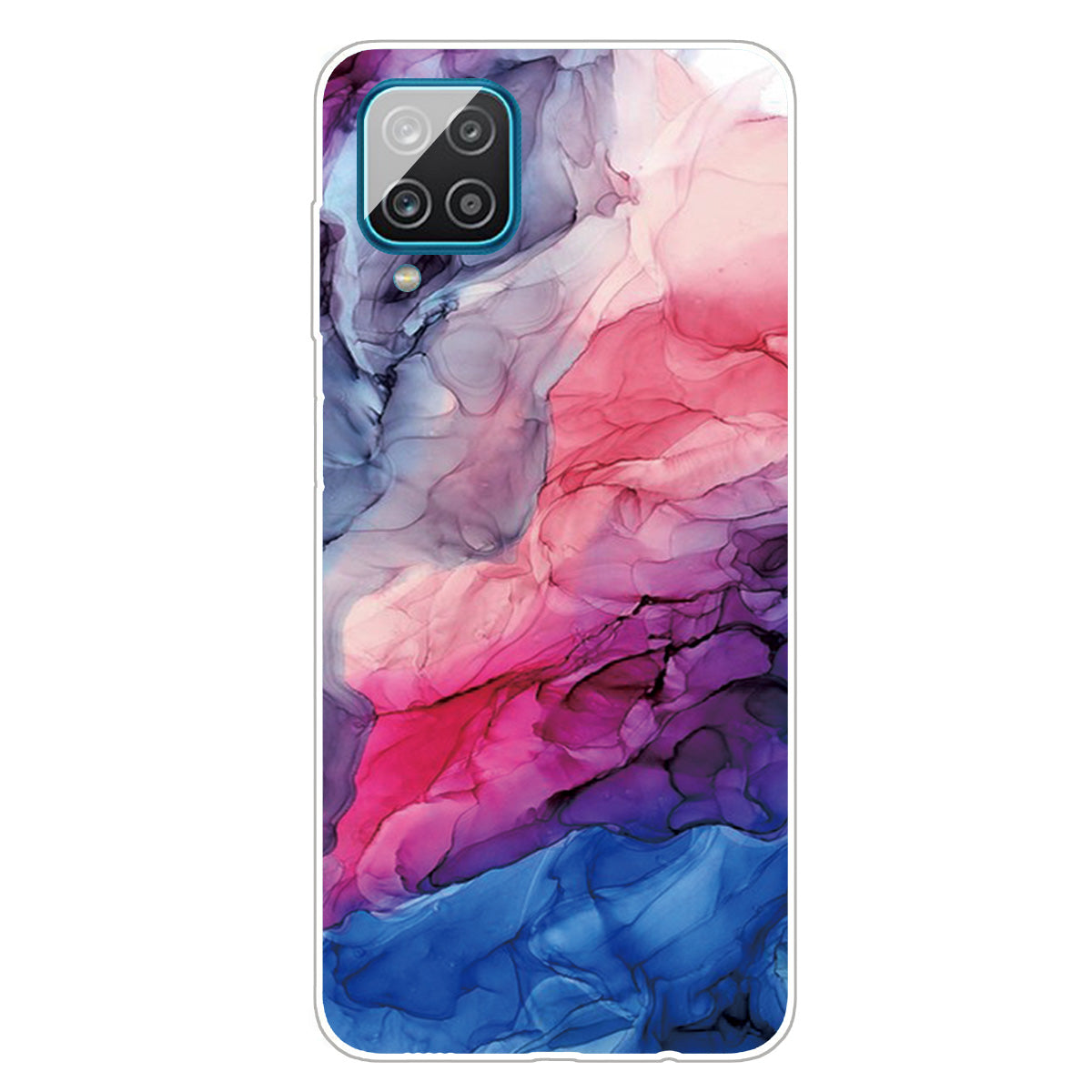 For Samsung Galaxy A12 Shockproof Anti-scratch Clear TPU Marble Pattern Printing Design Phone Cover Case