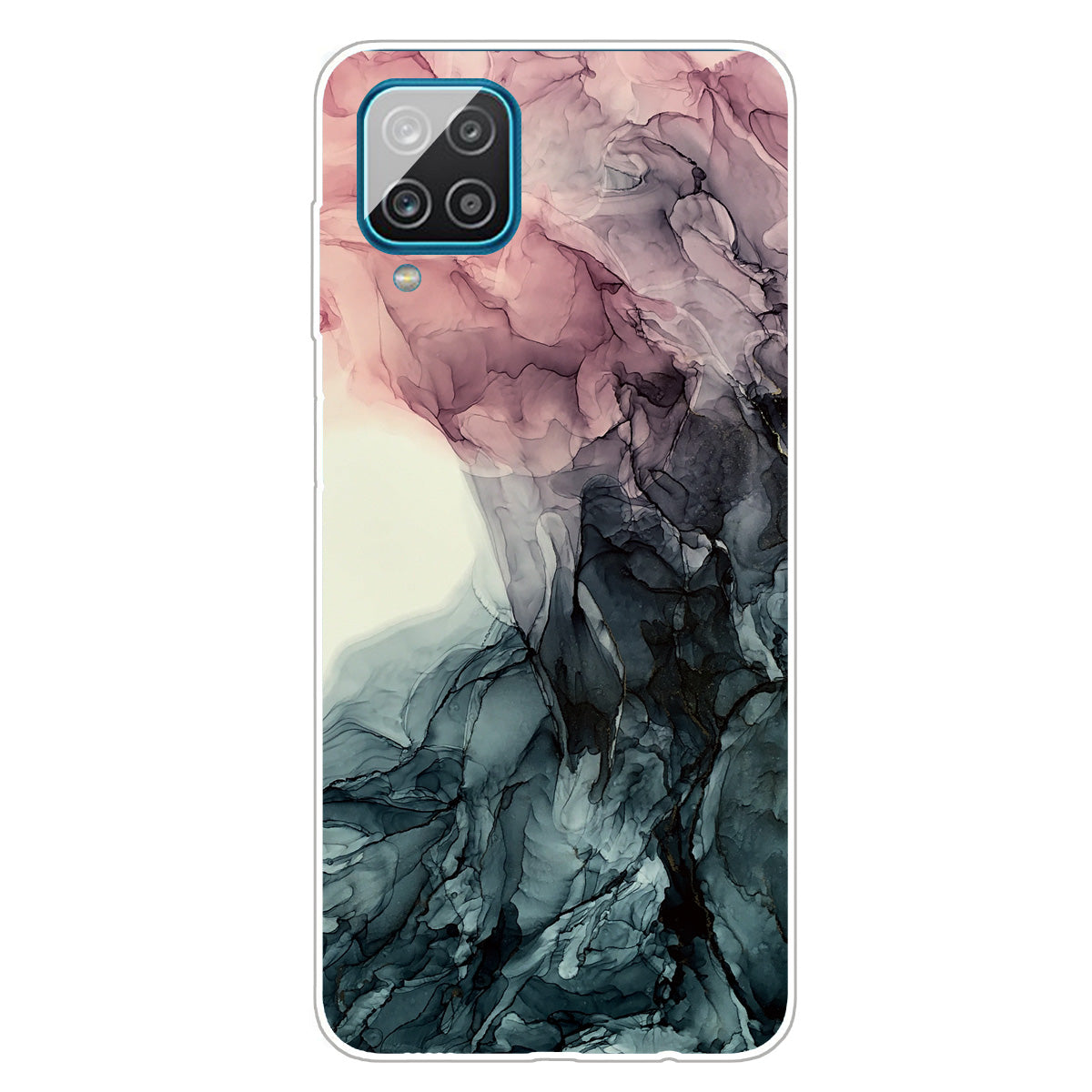 For Samsung Galaxy A12 Shockproof Anti-scratch Clear TPU Marble Pattern Printing Design Phone Cover Case