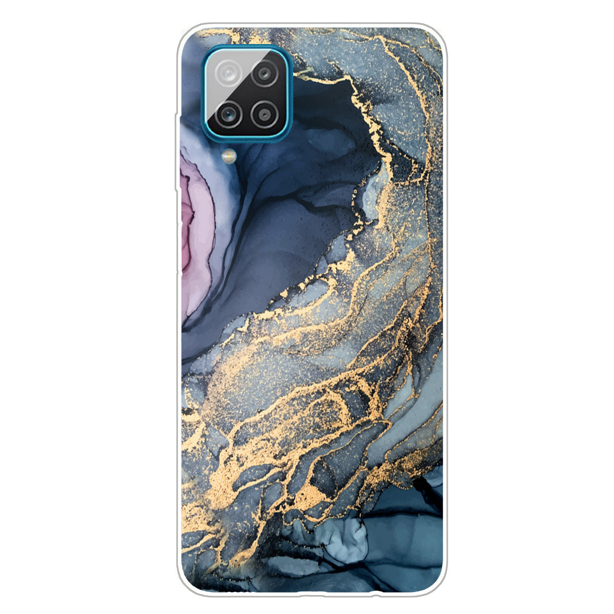 For Samsung Galaxy A12 Shockproof Anti-scratch Clear TPU Marble Pattern Printing Design Phone Cover Case