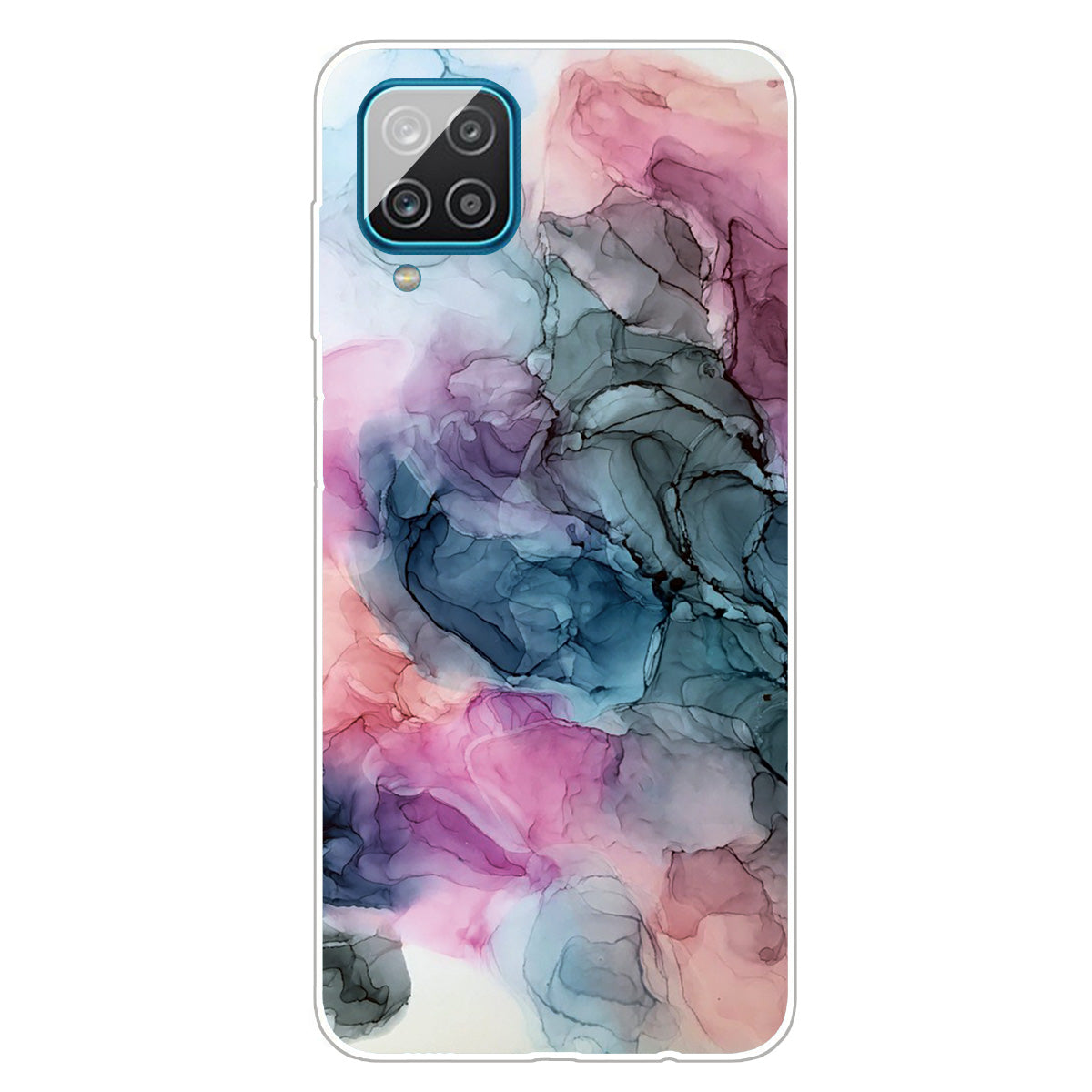 For Samsung Galaxy A12 Shockproof Anti-scratch Clear TPU Marble Pattern Printing Design Phone Cover Case