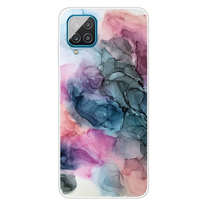 For Samsung Galaxy A12 Shockproof Anti-scratch Clear TPU Marble Pattern Printing Design Phone Cover Case