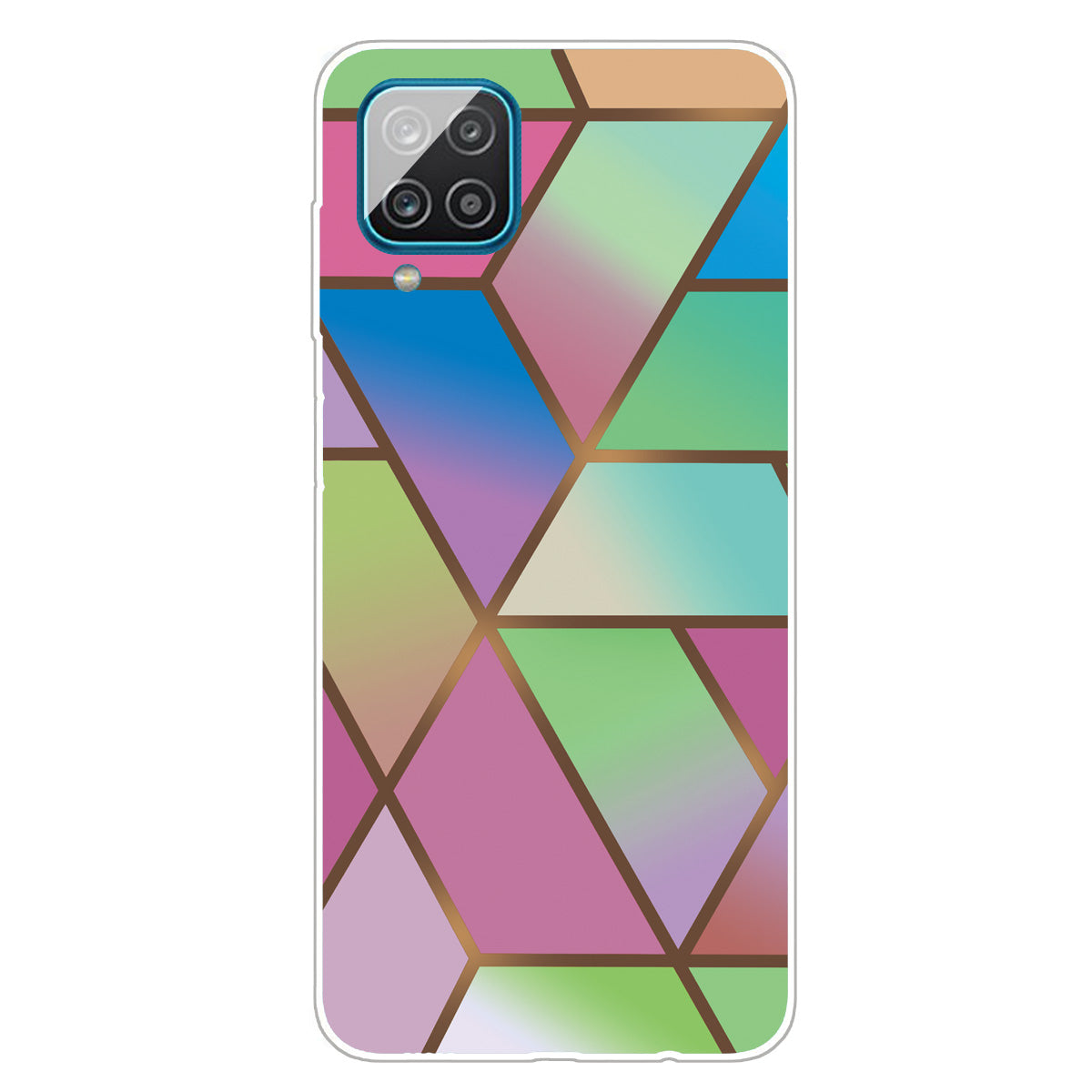 For Samsung Galaxy A12 Shockproof Anti-scratch Clear TPU Marble Pattern Printing Design Phone Cover Case