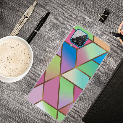 For Samsung Galaxy A12 Shockproof Anti-scratch Clear TPU Marble Pattern Printing Design Phone Cover Case