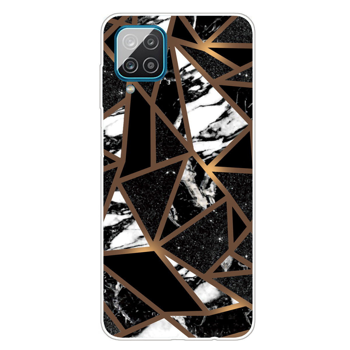 For Samsung Galaxy A12 Shockproof Anti-scratch Clear TPU Marble Pattern Printing Design Phone Cover Case