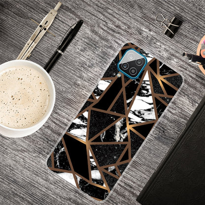 For Samsung Galaxy A12 Shockproof Anti-scratch Clear TPU Marble Pattern Printing Design Phone Cover Case