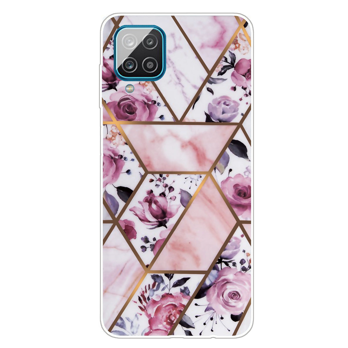 For Samsung Galaxy A12 Shockproof Anti-scratch Clear TPU Marble Pattern Printing Design Phone Cover Case