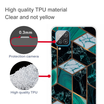 For Samsung Galaxy A12 Shockproof Anti-scratch Clear TPU Marble Pattern Printing Design Phone Cover Case