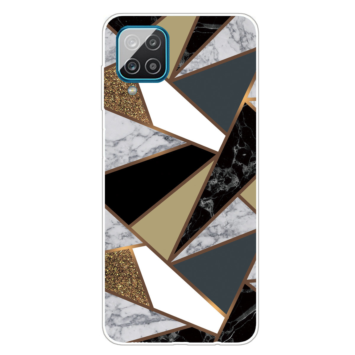 For Samsung Galaxy A12 Shockproof Anti-scratch Clear TPU Marble Pattern Printing Design Phone Cover Case