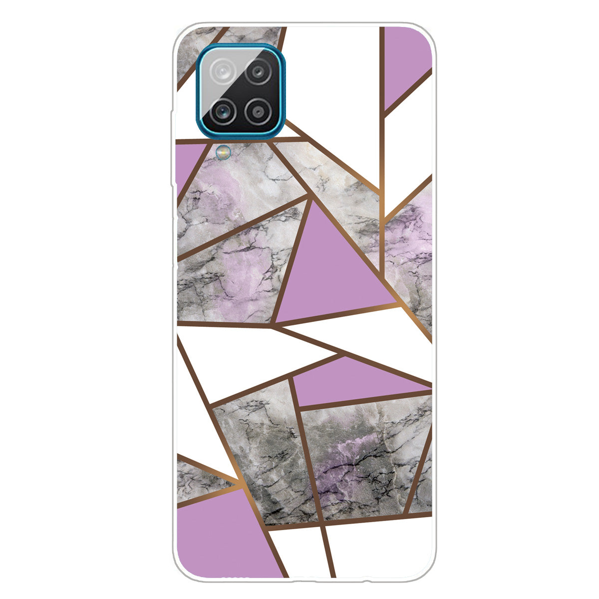For Samsung Galaxy A12 Shockproof Anti-scratch Clear TPU Marble Pattern Printing Design Phone Cover Case
