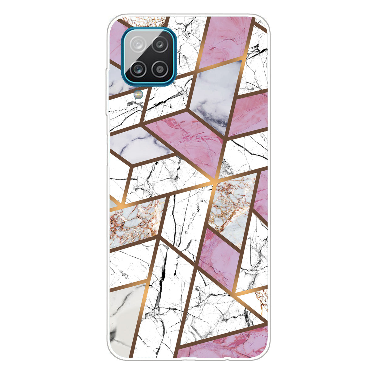 For Samsung Galaxy A12 Shockproof Anti-scratch Clear TPU Marble Pattern Printing Design Phone Cover Case