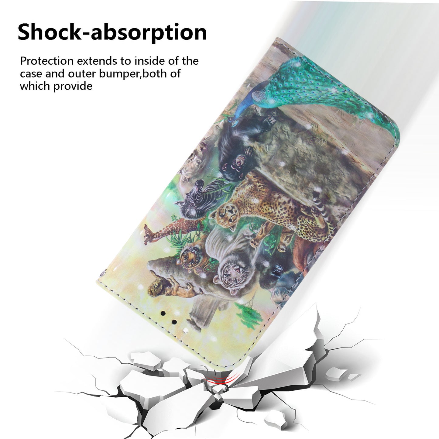 For Samsung Galaxy A12 Leather Case Magnetic Closure Wallet Case with Stand and Strap Pattern Printed Flip Cover