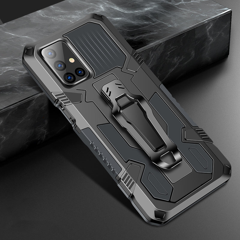 Metal + Plastic + TPU Hybrid Back Flip Cover with Kickstand for Samsung Galaxy M51
