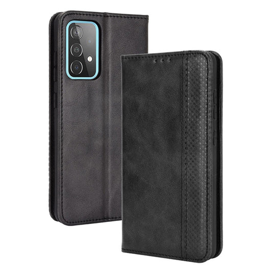 Retro Style Wallet Stand Auto-absorbed Leather Phone Case for Samsung Galaxy A52 4G/5G / A52s 5G