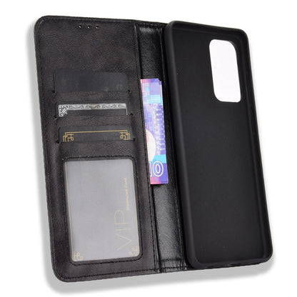 Retro Style Wallet Stand Auto-absorbed Leather Phone Case for Samsung Galaxy A52 4G/5G / A52s 5G