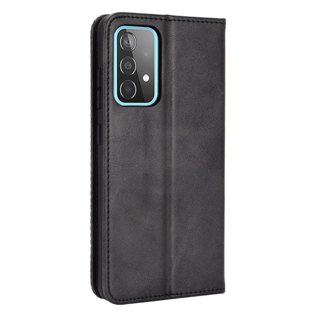 Retro Style Wallet Stand Auto-absorbed Leather Phone Case for Samsung Galaxy A52 4G/5G / A52s 5G