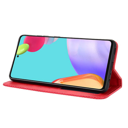 Retro Style Wallet Stand Auto-absorbed Leather Phone Case for Samsung Galaxy A52 4G/5G / A52s 5G