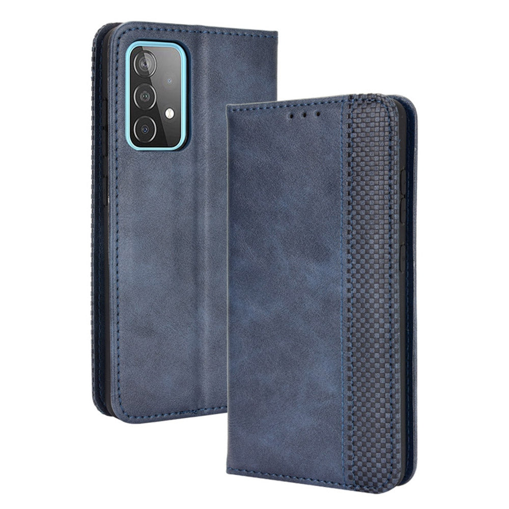 Retro Style Wallet Stand Auto-absorbed Leather Phone Case for Samsung Galaxy A52 4G/5G / A52s 5G