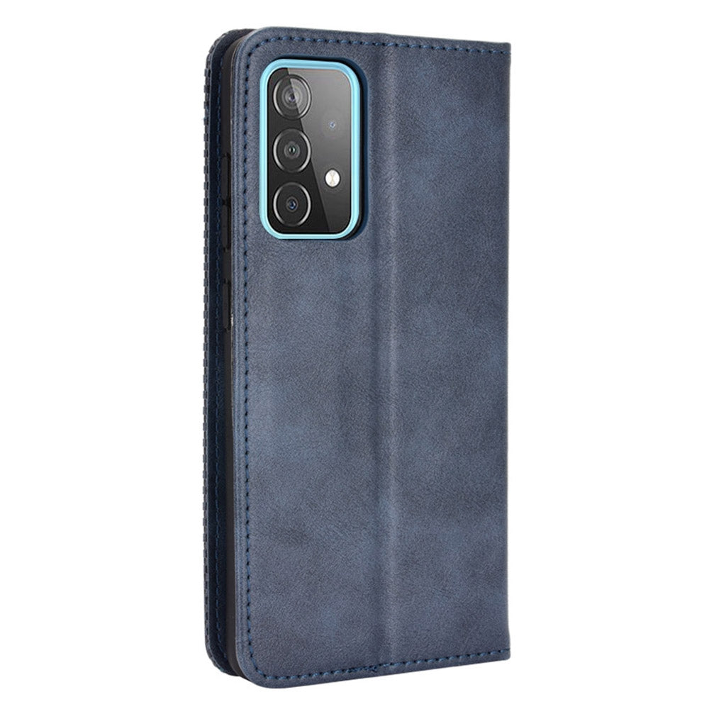 Retro Style Wallet Stand Auto-absorbed Leather Phone Case for Samsung Galaxy A52 4G/5G / A52s 5G