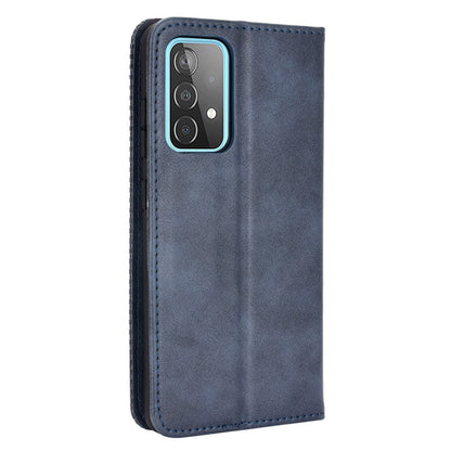 Retro Style Wallet Stand Auto-absorbed Leather Phone Case for Samsung Galaxy A52 4G/5G / A52s 5G