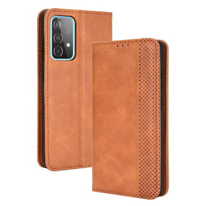 Retro Style Wallet Stand Auto-absorbed Leather Phone Case for Samsung Galaxy A52 4G/5G / A52s 5G