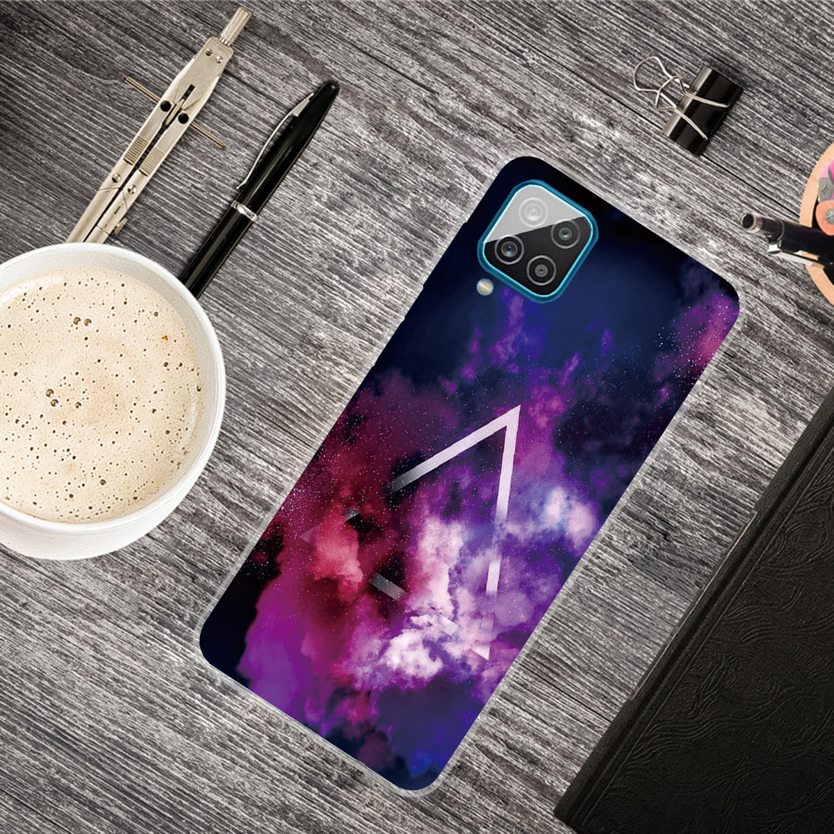 For Samsung Galaxy A12 Phone Case Pattern Printing Flexible Non-slip Protective Phone Cover