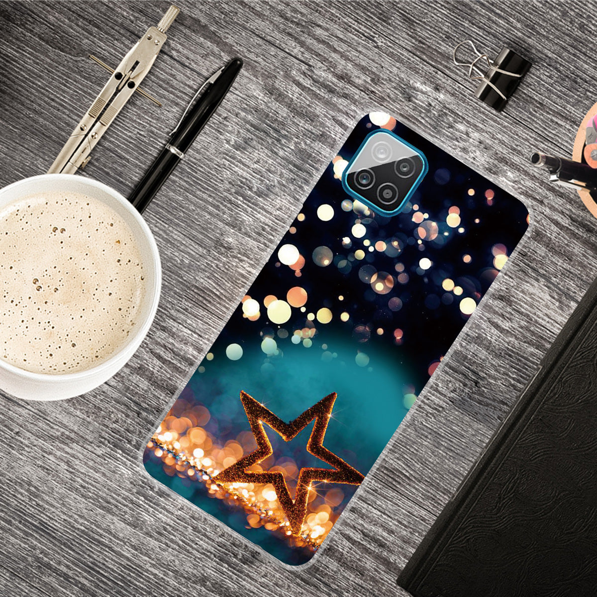 For Samsung Galaxy A12 Phone Case Pattern Printing Flexible Non-slip Protective Phone Cover