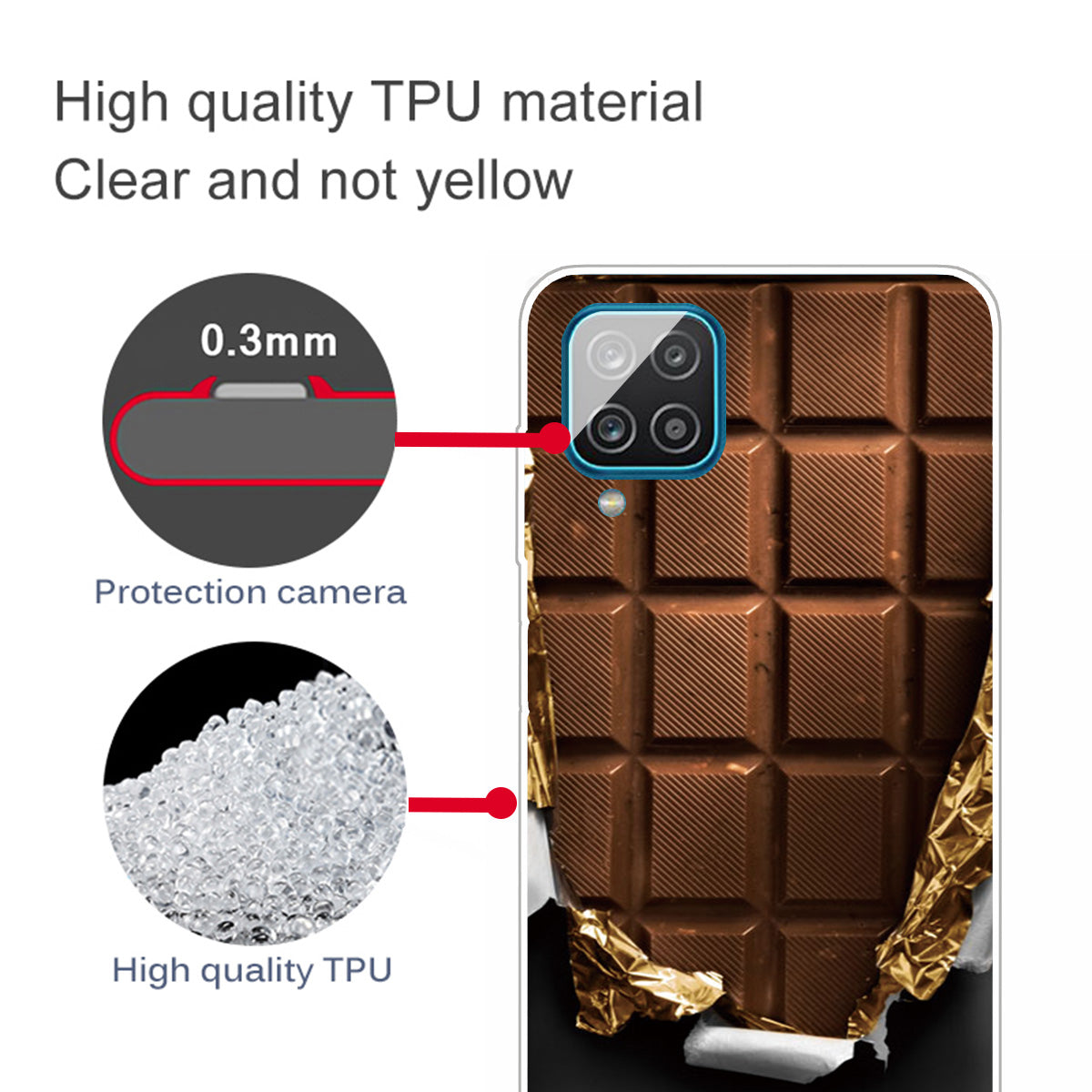 For Samsung Galaxy A12 Phone Case Pattern Printing Flexible Non-slip Protective Phone Cover