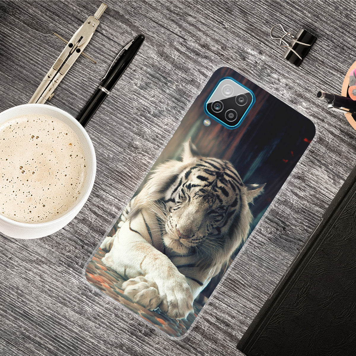 For Samsung Galaxy A12 Phone Case Pattern Printing Flexible Non-slip Protective Phone Cover