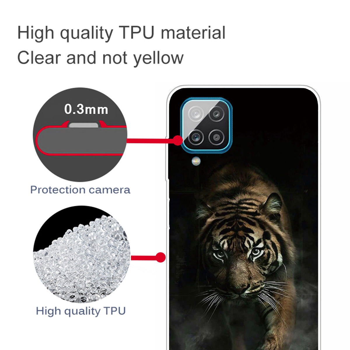 For Samsung Galaxy A12 Phone Case Pattern Printing Flexible Non-slip Protective Phone Cover