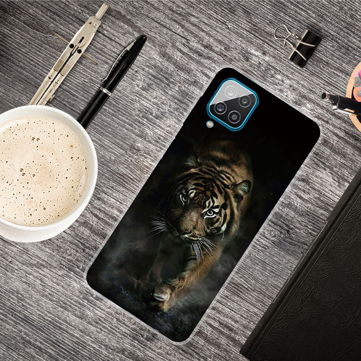 For Samsung Galaxy A12 Phone Case Pattern Printing Flexible Non-slip Protective Phone Cover