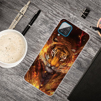 For Samsung Galaxy A12 Phone Case Pattern Printing Flexible Non-slip Protective Phone Cover