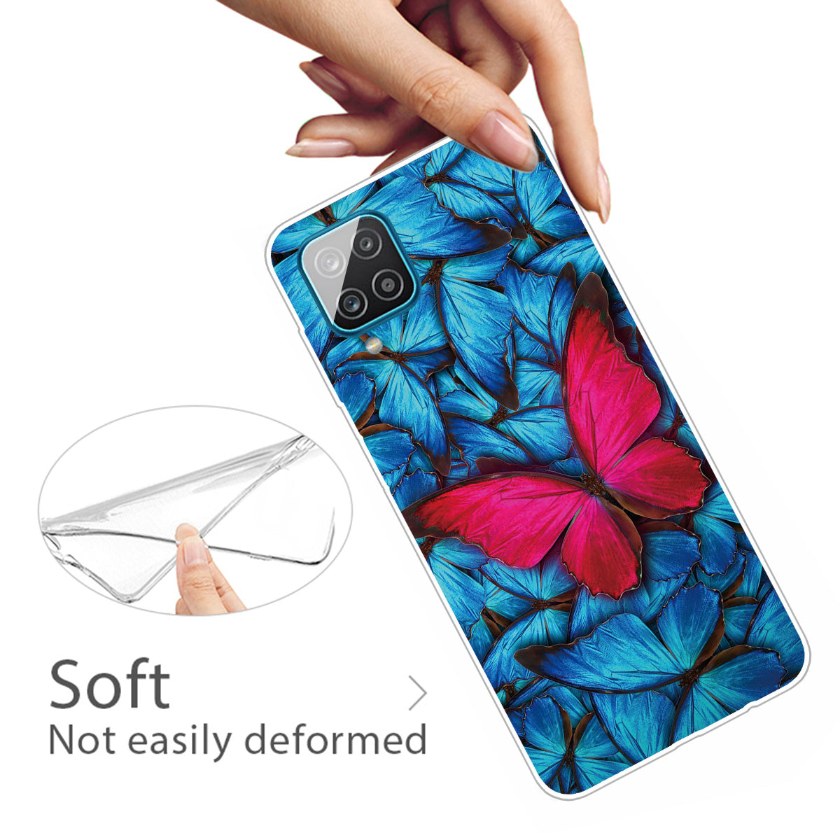 For Samsung Galaxy A12 Phone Case Pattern Printing Flexible Non-slip Protective Phone Cover