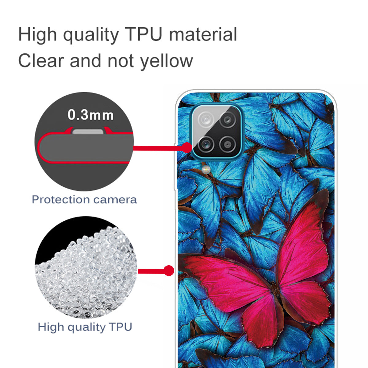 For Samsung Galaxy A12 Phone Case Pattern Printing Flexible Non-slip Protective Phone Cover