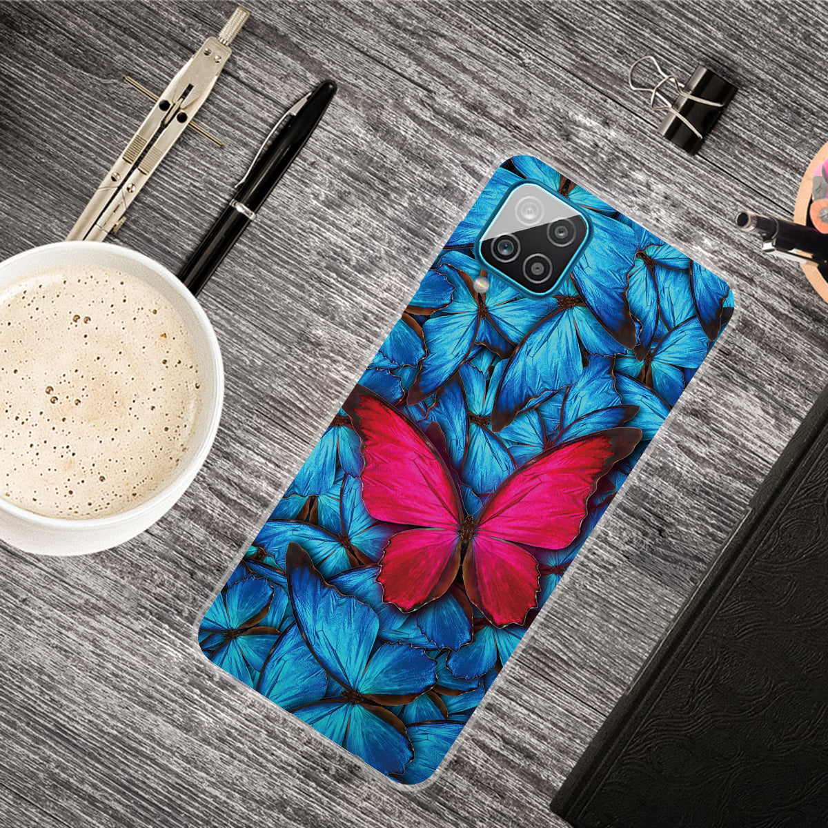For Samsung Galaxy A12 Phone Case Pattern Printing Flexible Non-slip Protective Phone Cover