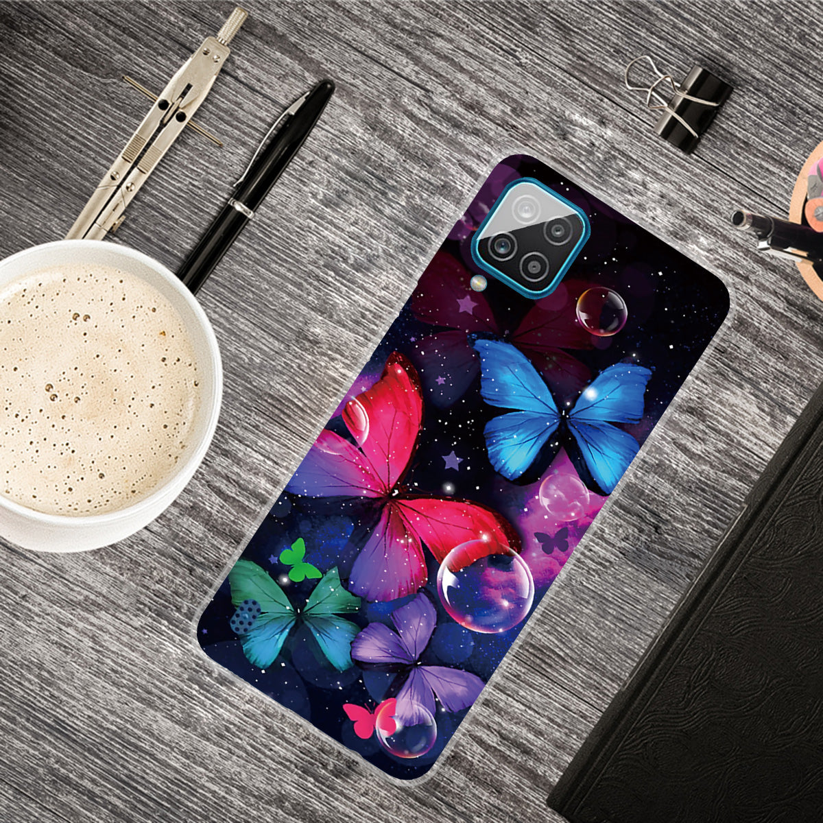 For Samsung Galaxy A12 Phone Case Pattern Printing Flexible Non-slip Protective Phone Cover