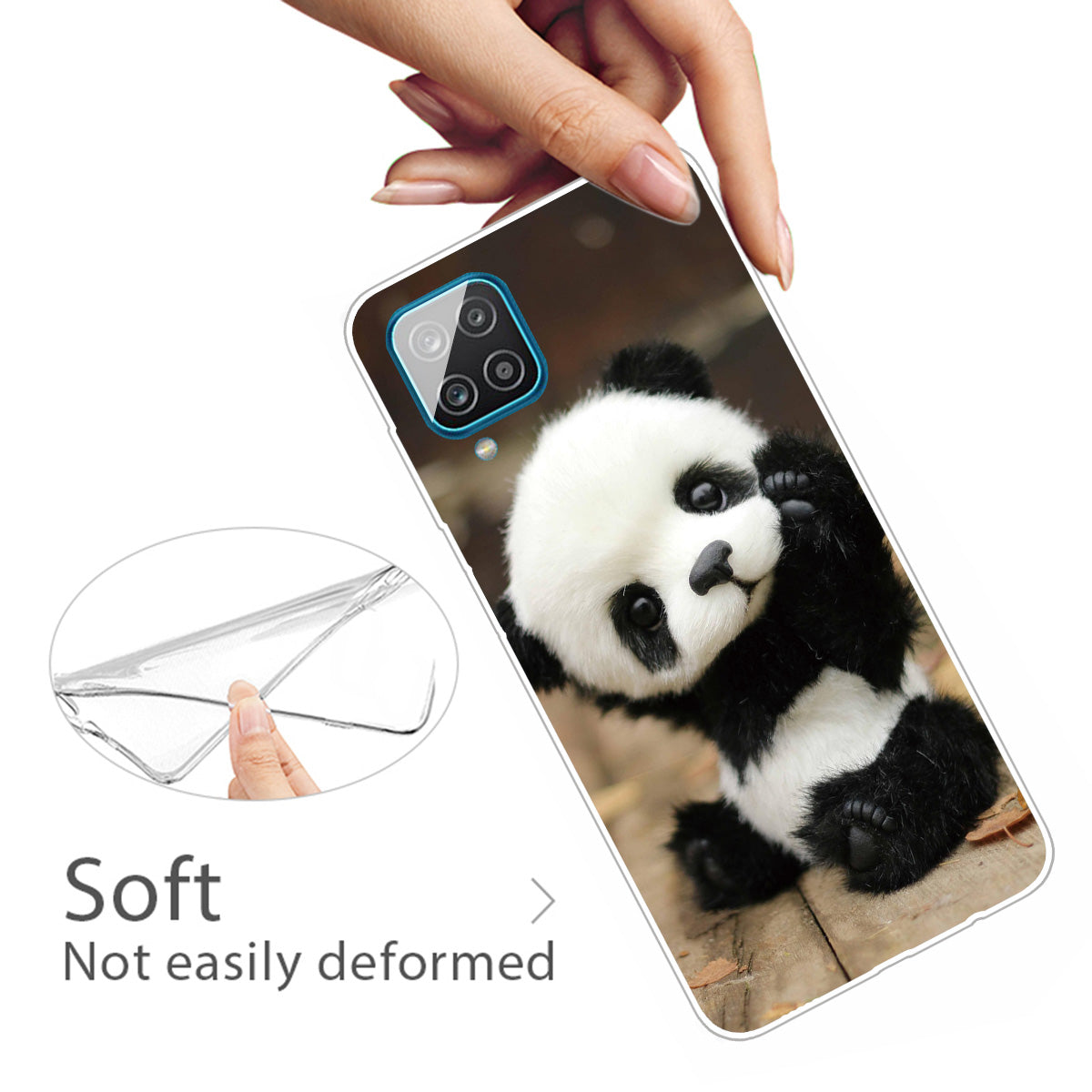 For Samsung Galaxy A12 Phone Case Pattern Printing Flexible Non-slip Protective Phone Cover
