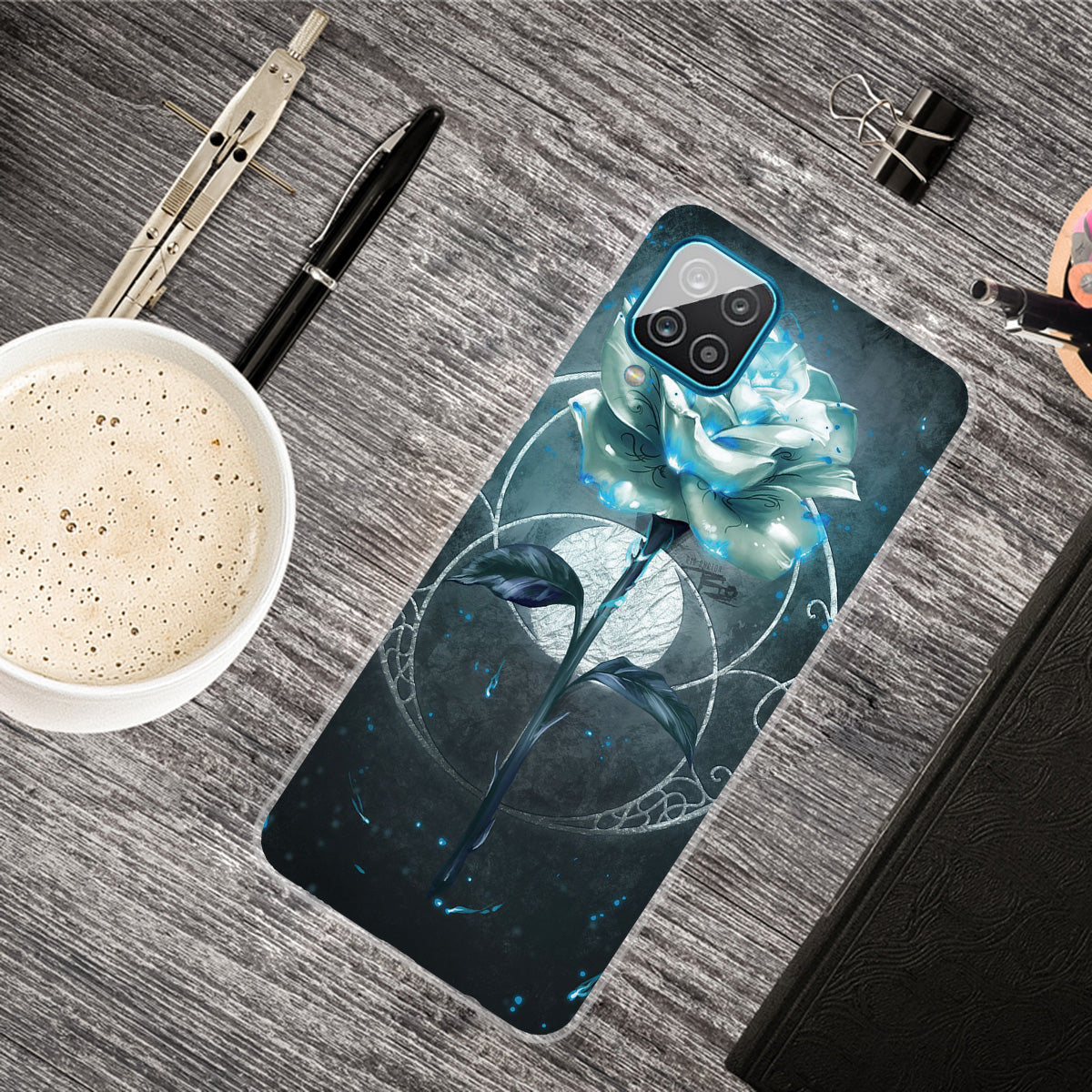 For Samsung Galaxy A12 Phone Case Pattern Printing Flexible Non-slip Protective Phone Cover