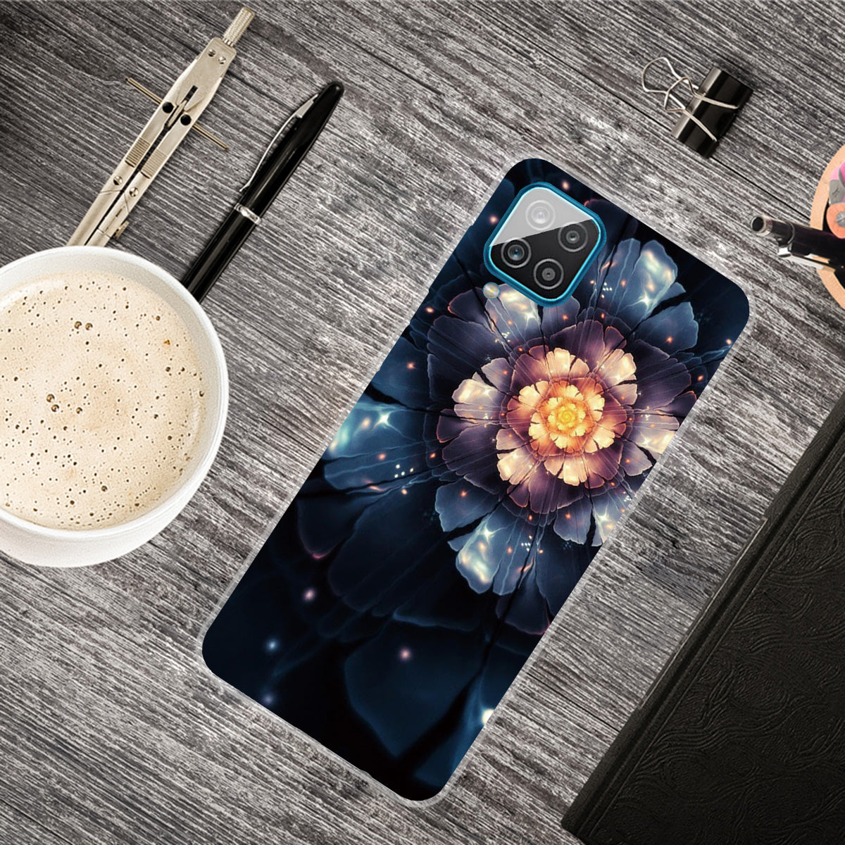 For Samsung Galaxy A12 Phone Case Pattern Printing Flexible Non-slip Protective Phone Cover