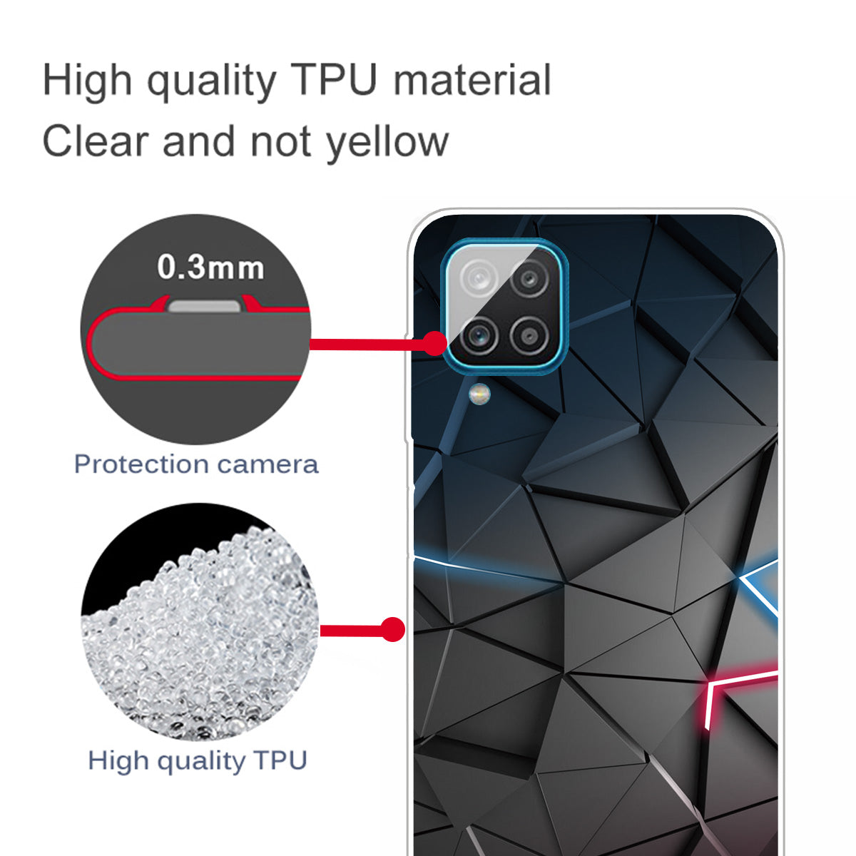 For Samsung Galaxy A12 Phone Case Pattern Printing Flexible Non-slip Protective Phone Cover