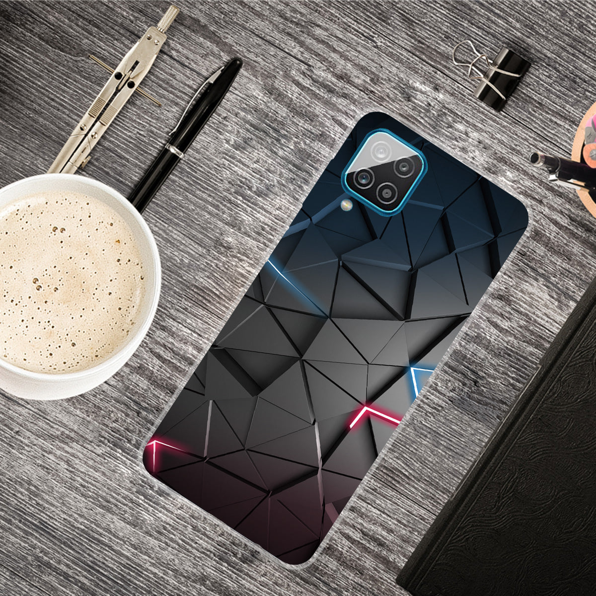 For Samsung Galaxy A12 Phone Case Pattern Printing Flexible Non-slip Protective Phone Cover