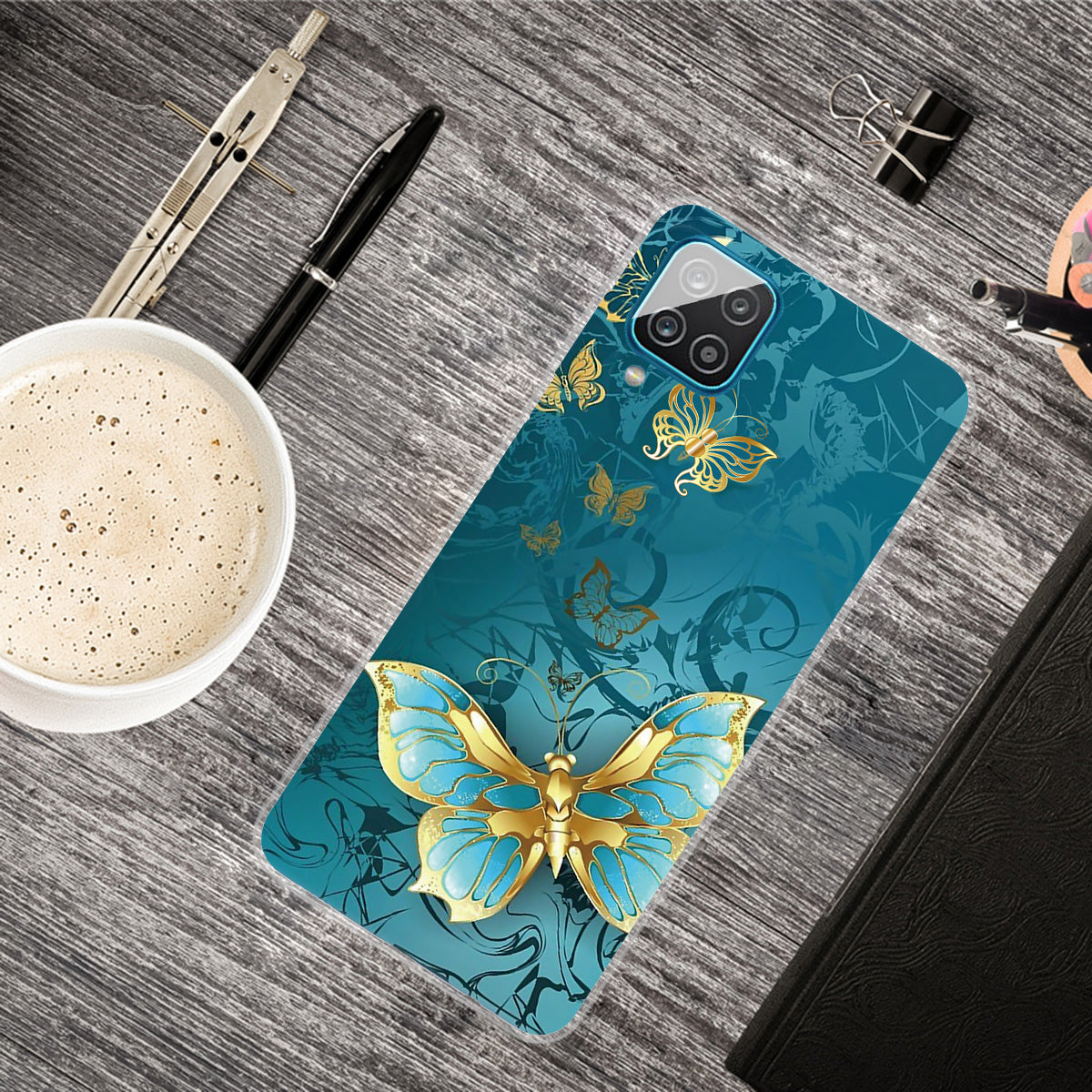 For Samsung Galaxy A12 Phone Case Pattern Printing Flexible Non-slip Protective Phone Cover