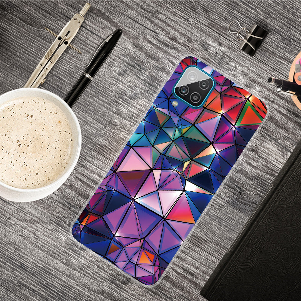 For Samsung Galaxy A12 Phone Case Pattern Printing Flexible Non-slip Protective Phone Cover