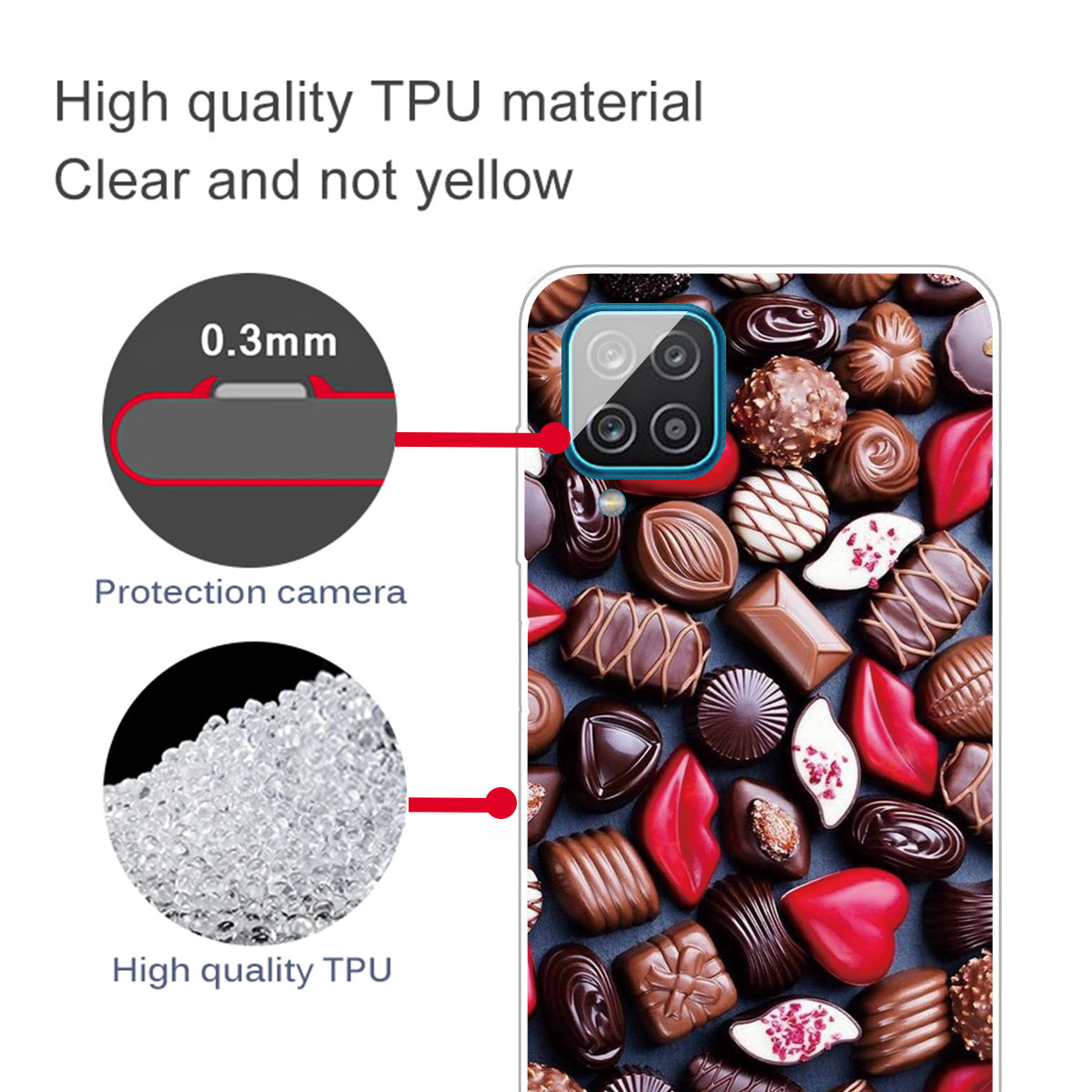 For Samsung Galaxy A12 Phone Case Pattern Printing Flexible Non-slip Protective Phone Cover