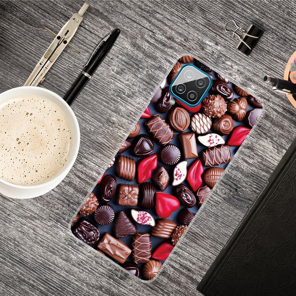 For Samsung Galaxy A12 Phone Case Pattern Printing Flexible Non-slip Protective Phone Cover