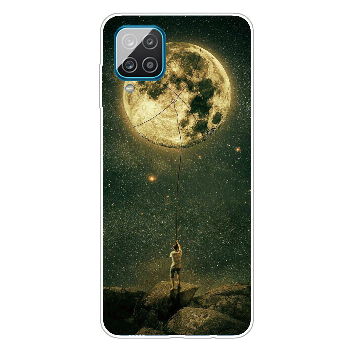 For Samsung Galaxy A12 Phone Case Pattern Printing Flexible Non-slip Protective Phone Cover