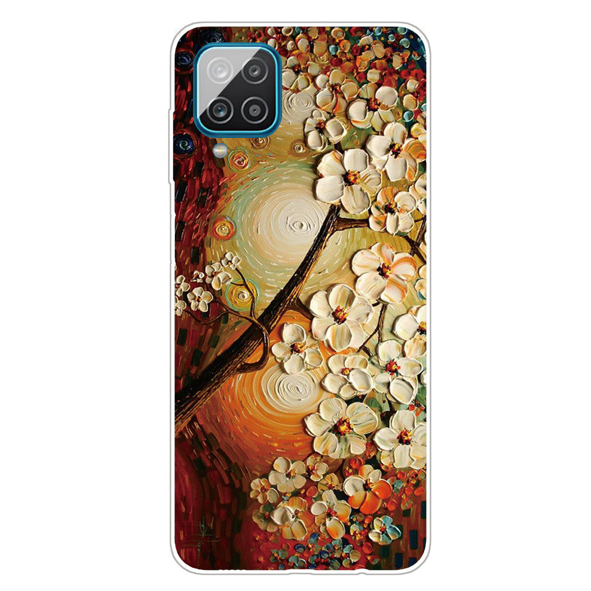 For Samsung Galaxy A12 Phone Case Pattern Printing Flexible Non-slip Protective Phone Cover