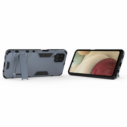2 in 1 Kickstand Plastic + TPU Hybrid Mobile Phone Case Cover for Samsung Galaxy A12