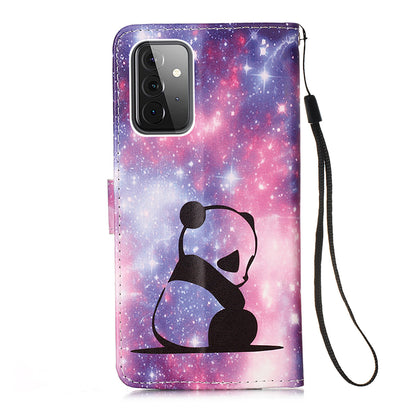 Pattern Printing Leather Wallet Stand Cover Case for Samsung Galaxy A52 4G/5G / A52s 5G